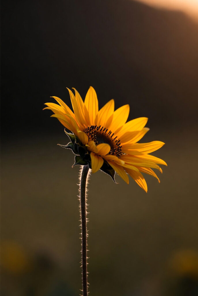 해바라기 이미지 노을빛
