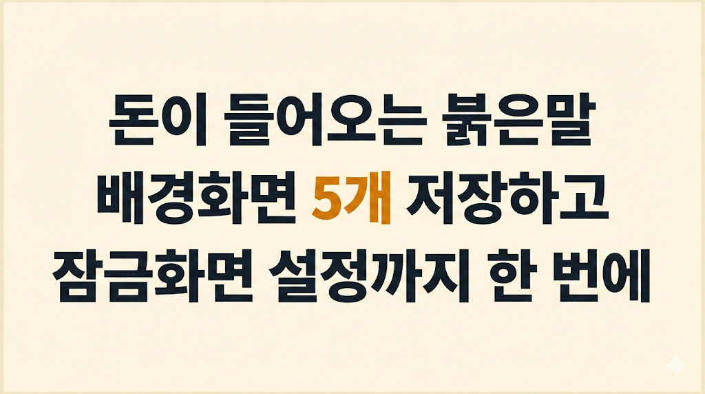 돈이 들어오는 붉은말 배경화면