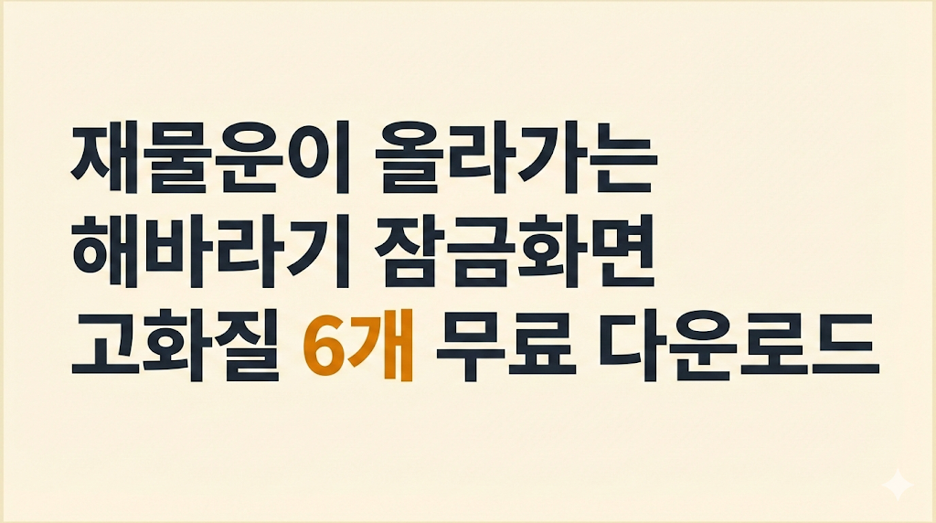 재물운이 올라가는 해바라기 잠금화면