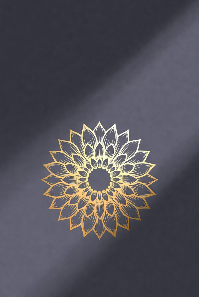 해바라기 배경화면 일러스트 만달라