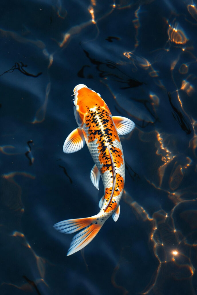 행운부적 잉어 배경화면 한마리