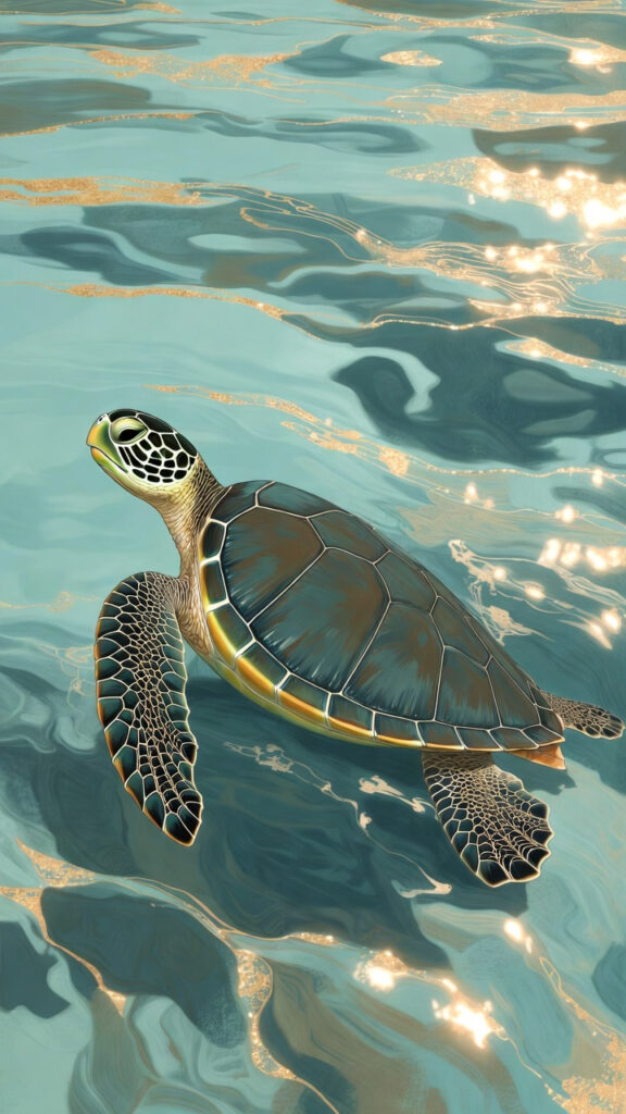 거북이 핸드폰 배경화면 상승