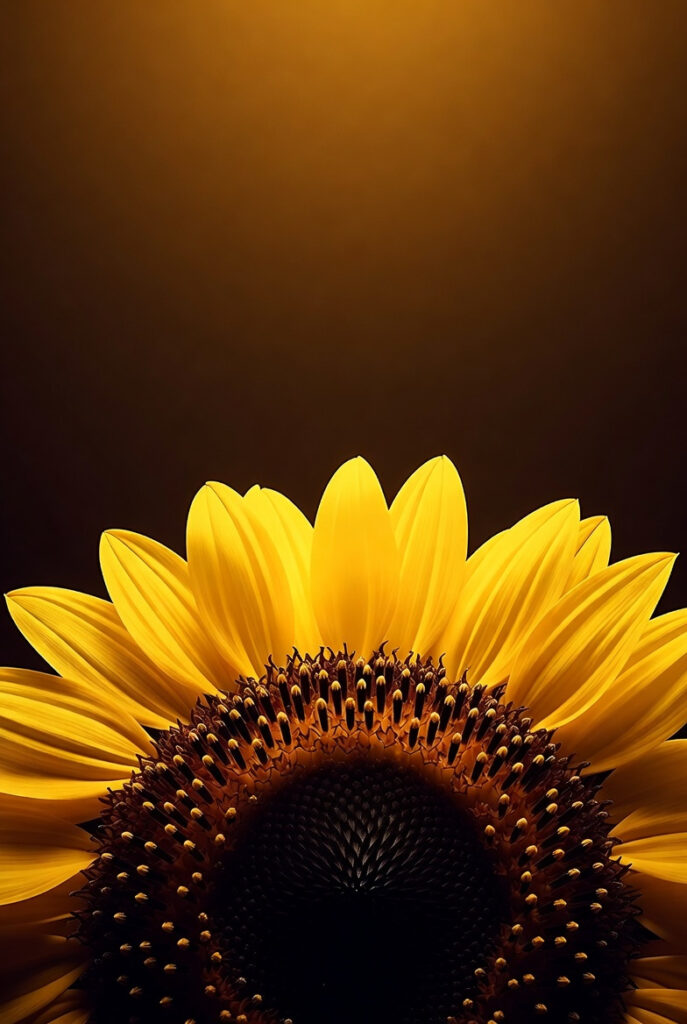 해바라기 배경화면 근접 촬영
