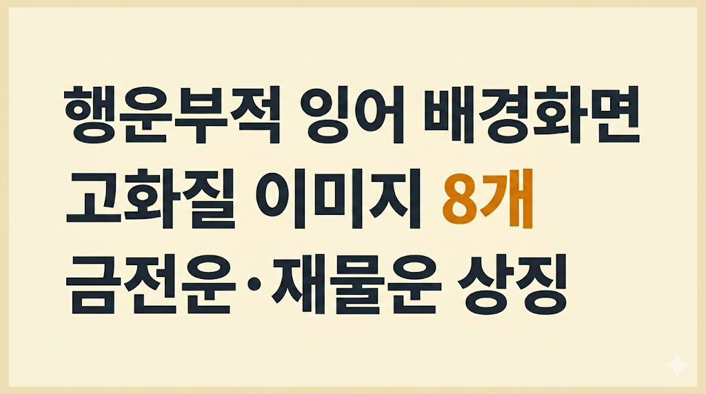 행운부적 잉어 배경화면