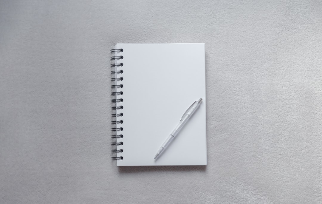 morning desk notebook pen