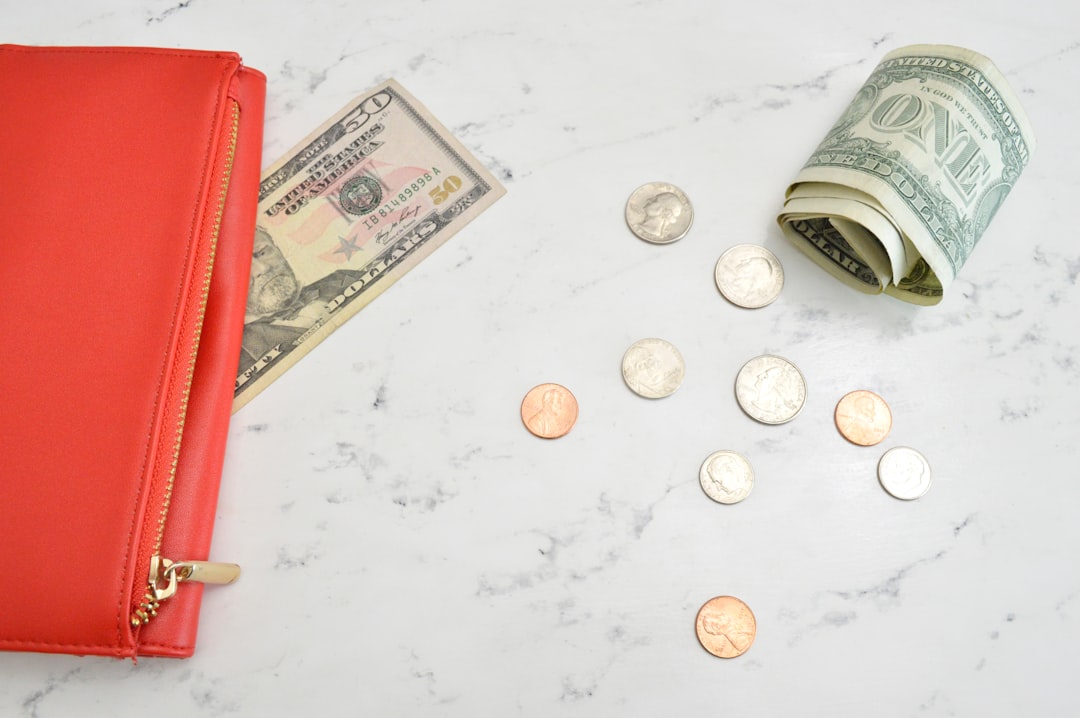 organized wallet purse flat lay