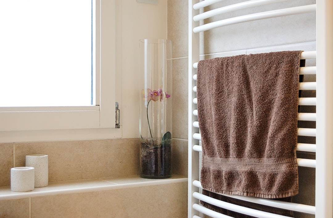 bathroom towel rack folded