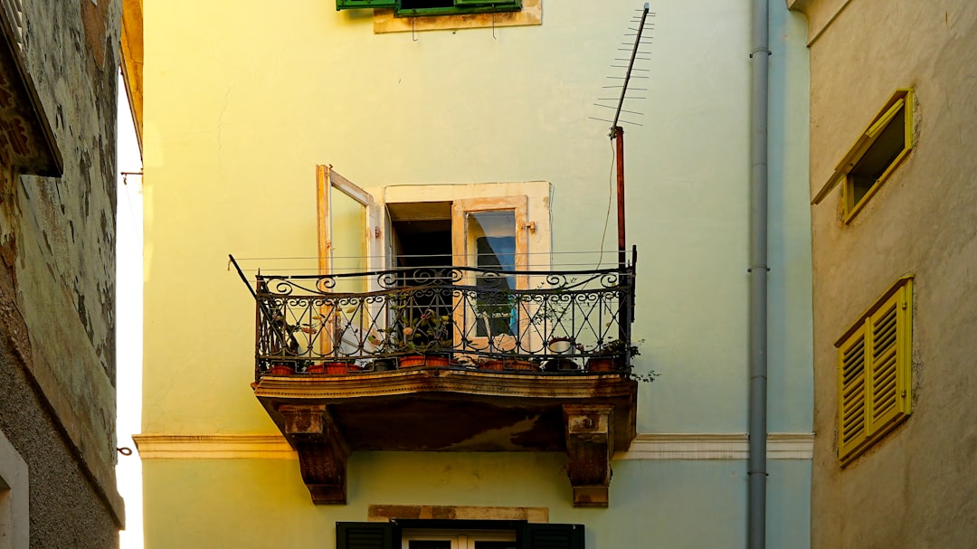 balcony with open windows natural light