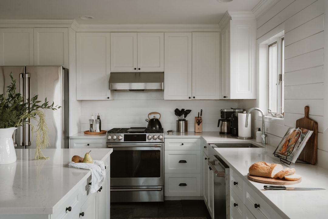 bright kitchen countertop organization
