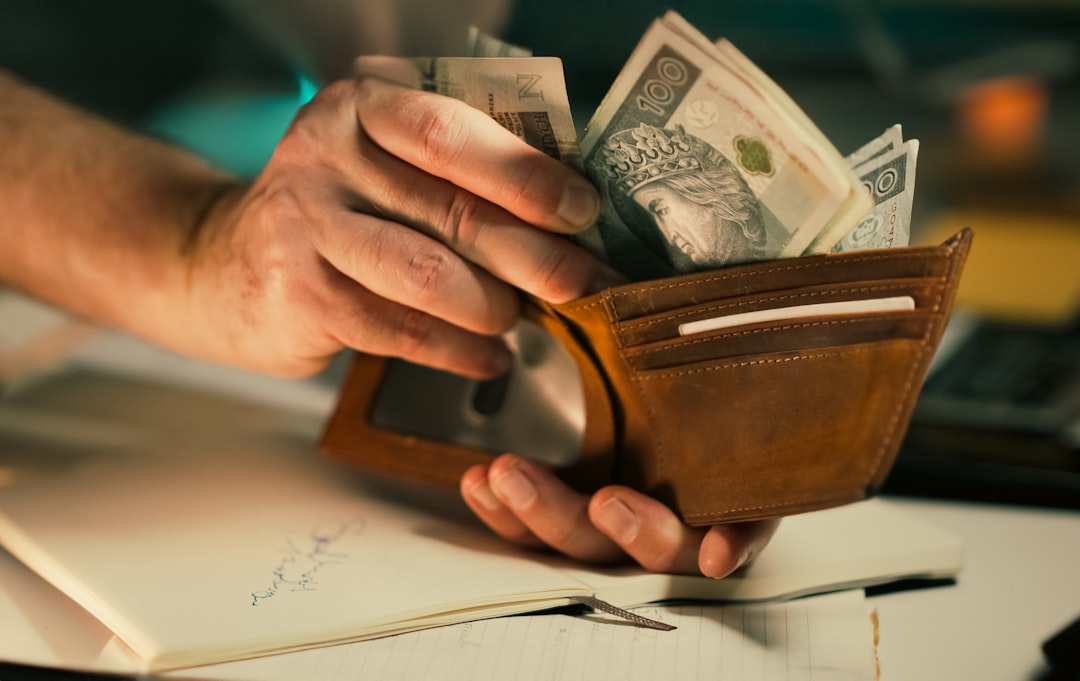 wallet cash money organized
